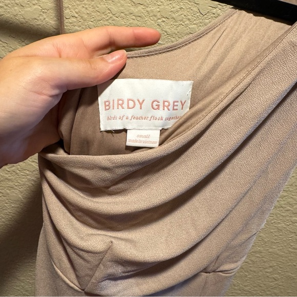Birdy Grey One-Shoulder Kira Dress in Taupe - Picture 5 of 8